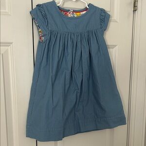 Mini Boden Blue Ruffle Sleeve Dress